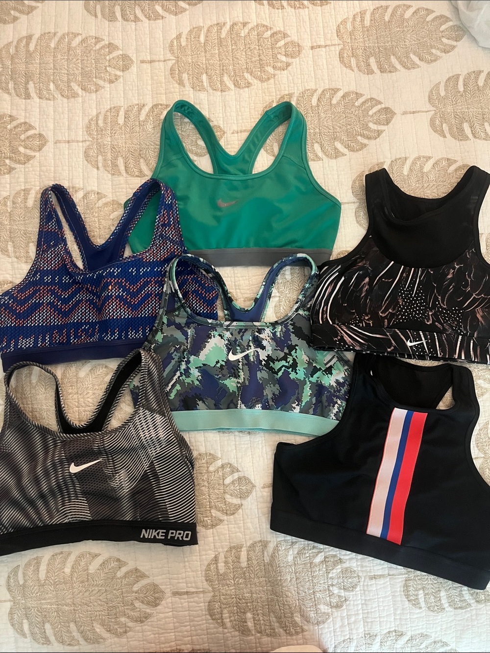 Nike Assorted Women's Sports Bras - Teal, Black, Blue Mix